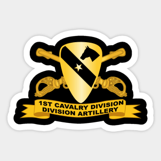 1st Cavalry Division - Division Artillery - w Cav Br - Ribbon Sticker